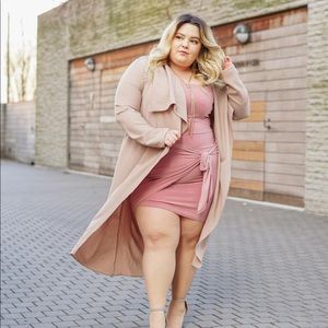 Light Pink Wrap Mini Dress